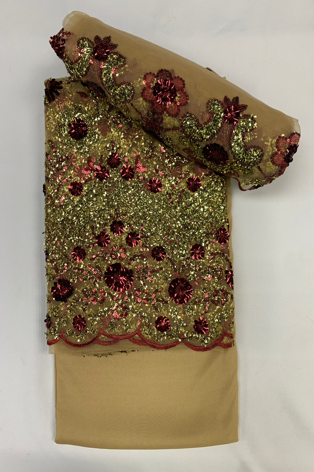 D8 Unstitched Ladies Embroidered Net 4pc Suit