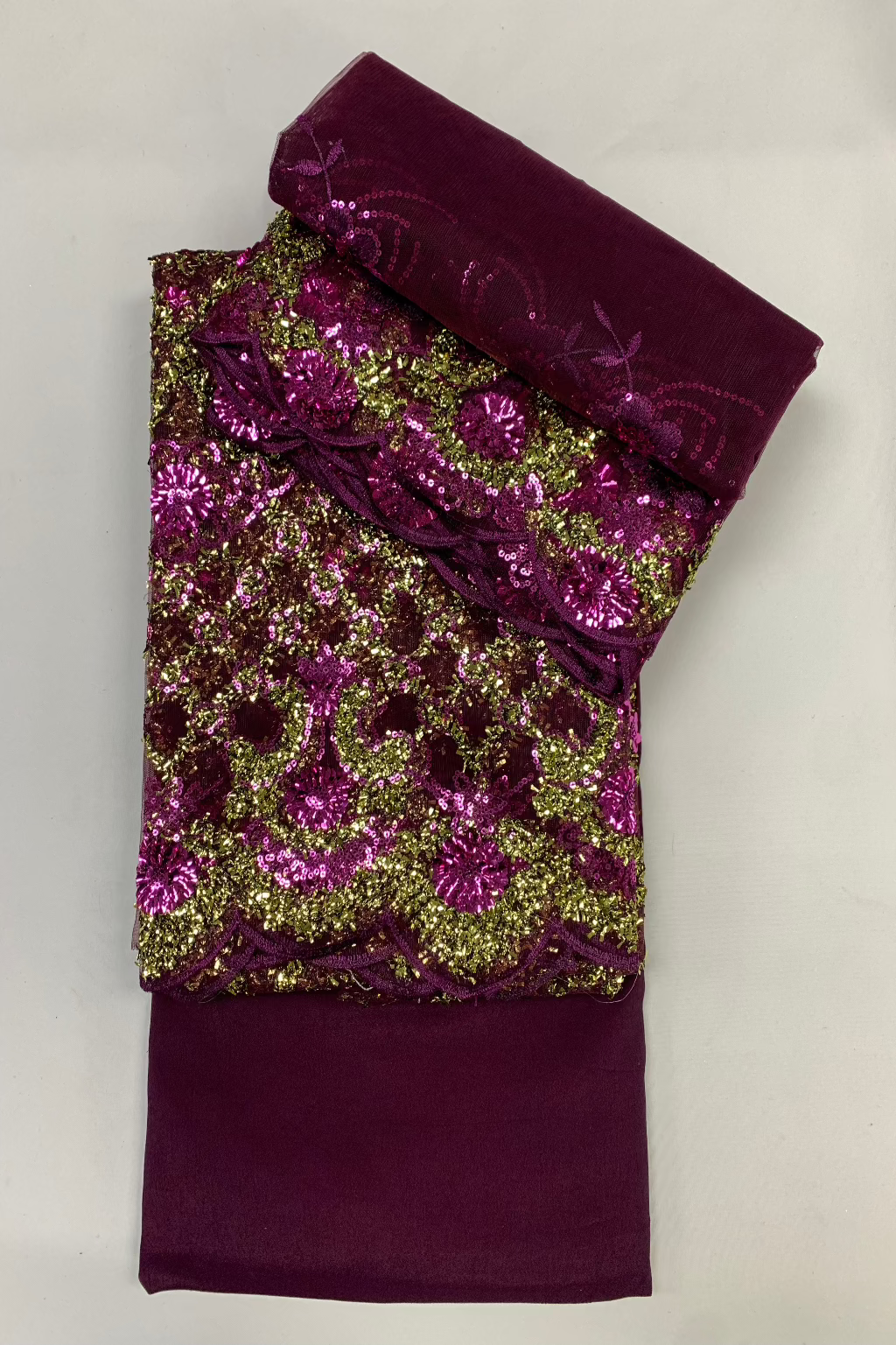D8 Unstitched Ladies Embroidered Net 4pc Suit