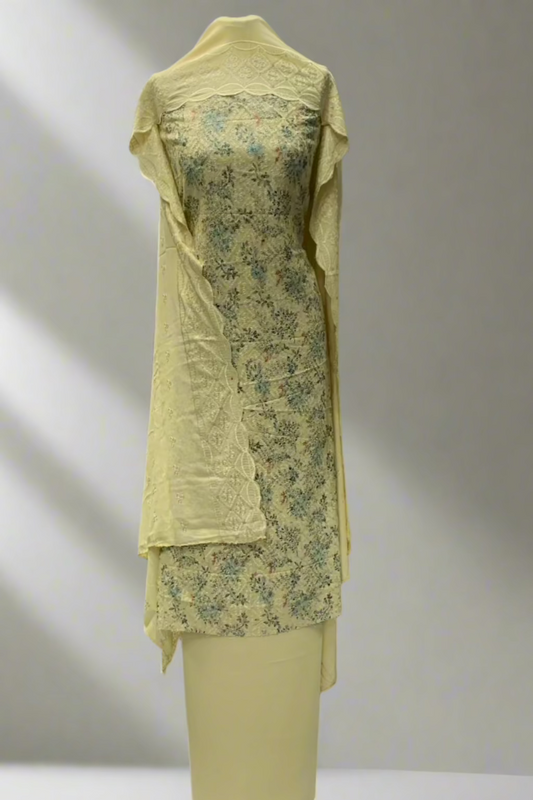 1288 Unstitched Ladies Embroidery Alpine 3pc Warm Suit