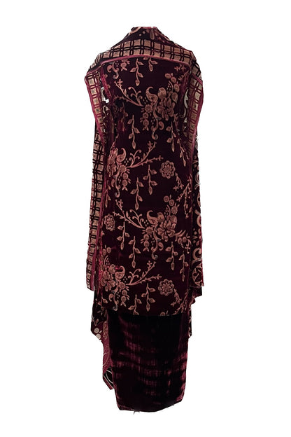 1709 Unstitched Velvet Palachi Suit