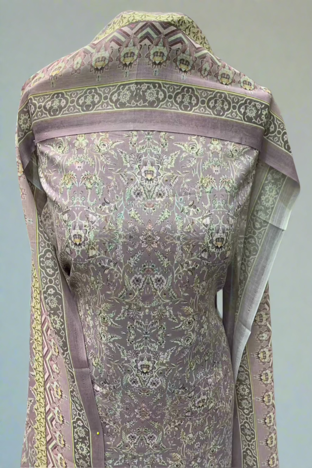116 Floral Printed Cotton 3pc Unstitched Suit