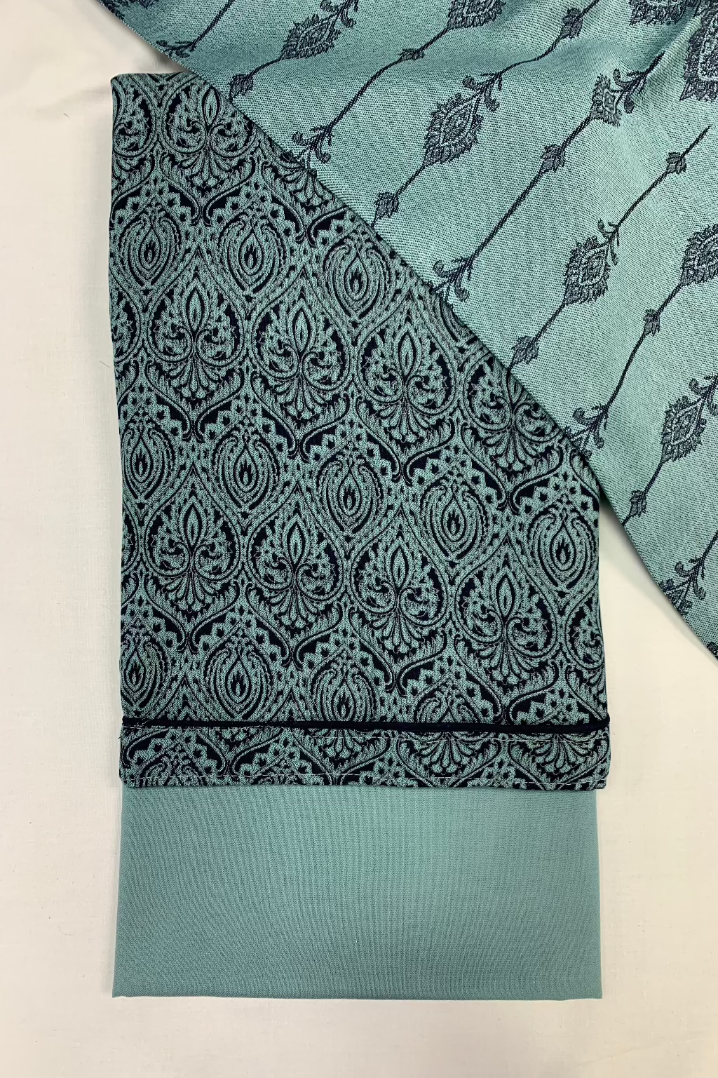 186 Floral Printed Alpine 3pc Warm Unstitched Suit with Border