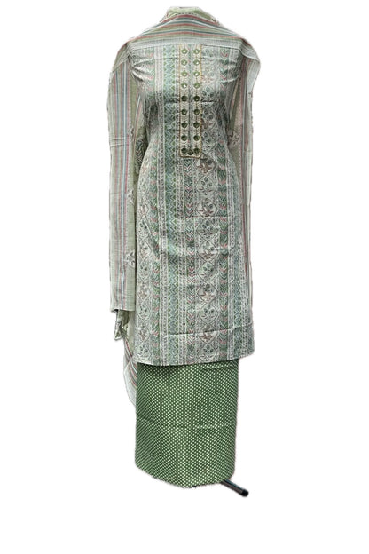 19651 Unstitched Cotton Suit