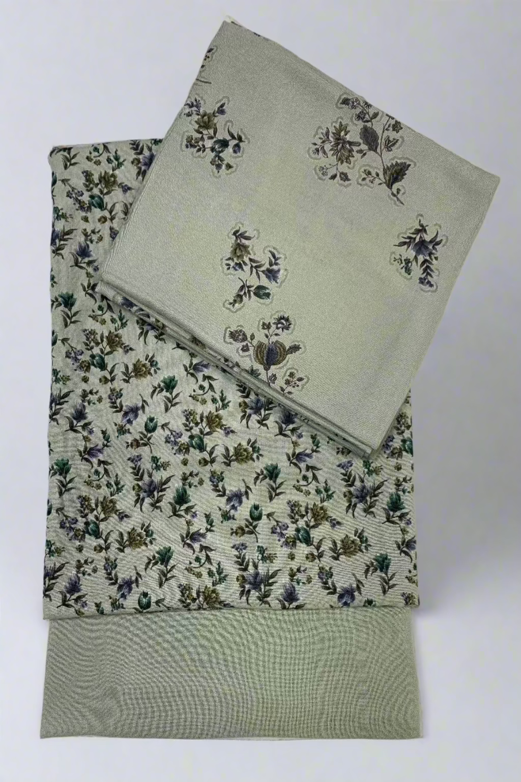 27305 Ditsy Floral Print Alpine 3pc Warm Unstitched Suit