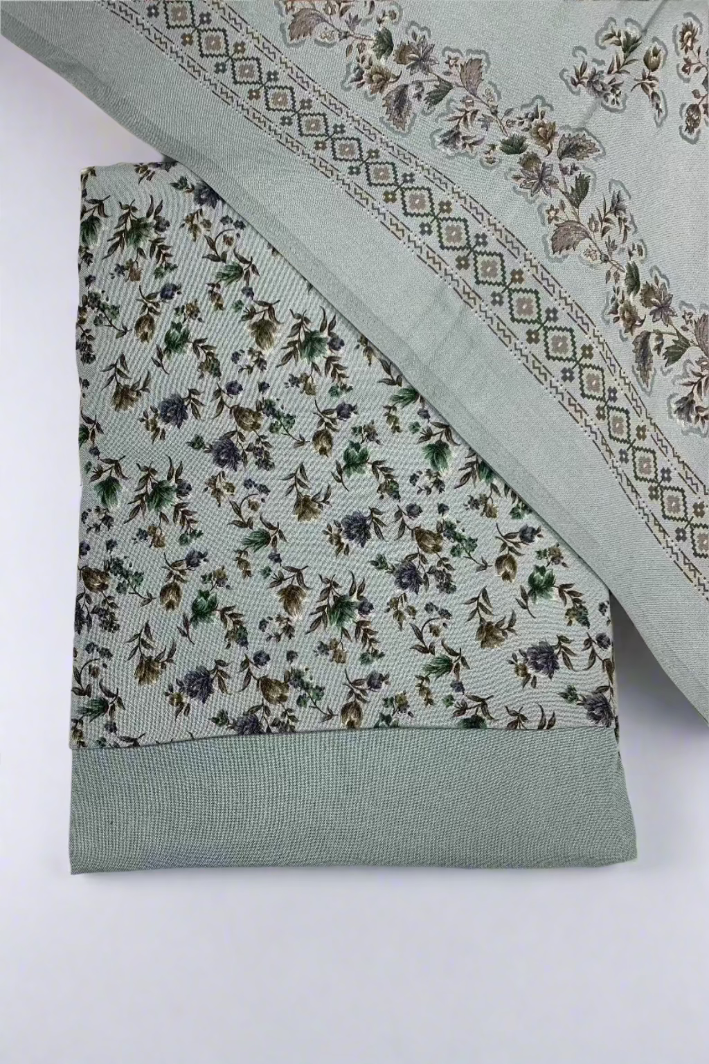 27305 Ditsy Floral Print Alpine 3pc Warm Unstitched Suit