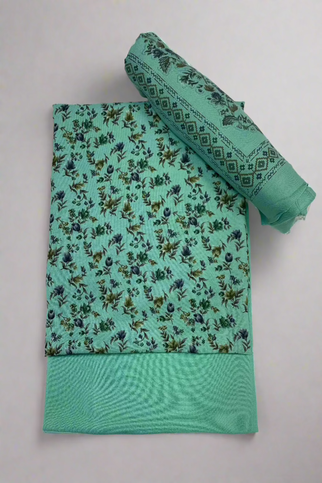 27305 Ditsy Floral Print Alpine 3pc Warm Unstitched Suit