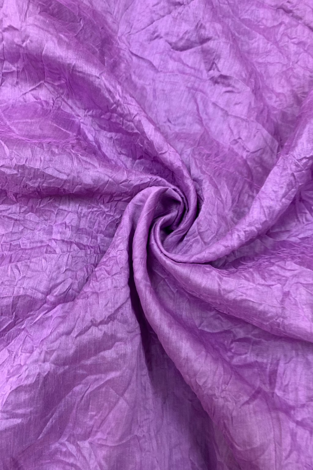 Purple Crinkle Faux Silk Loose Fabric £1 Per Metre