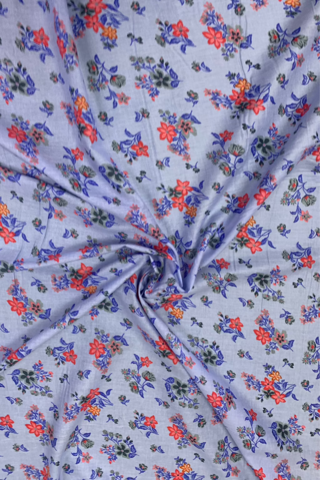 D58 Ditsy Floral Printed Polycotton Loose Fabric Per Metre