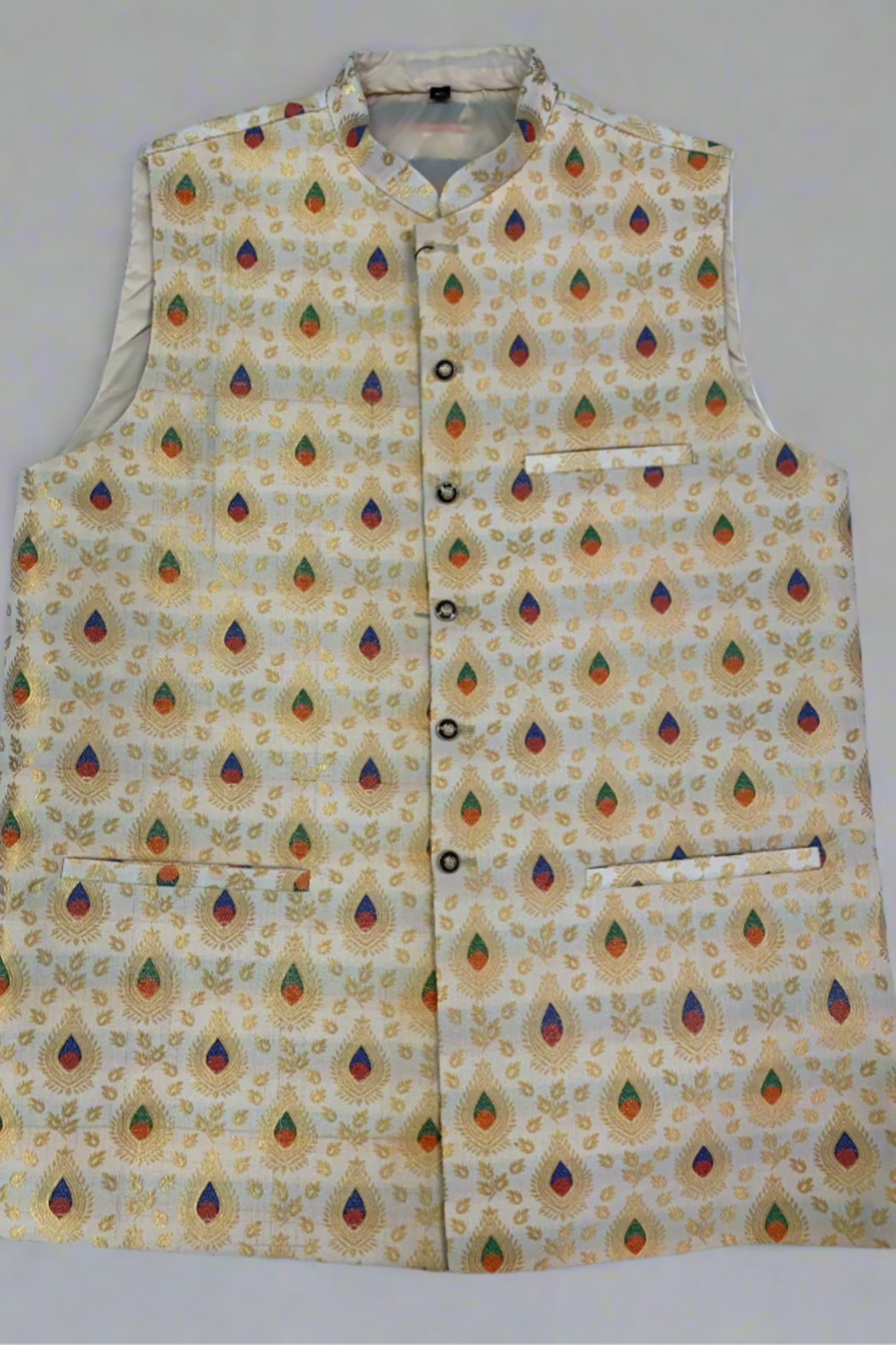 MW2 Multicolour Men's Fashion Banarsi Waistcoat