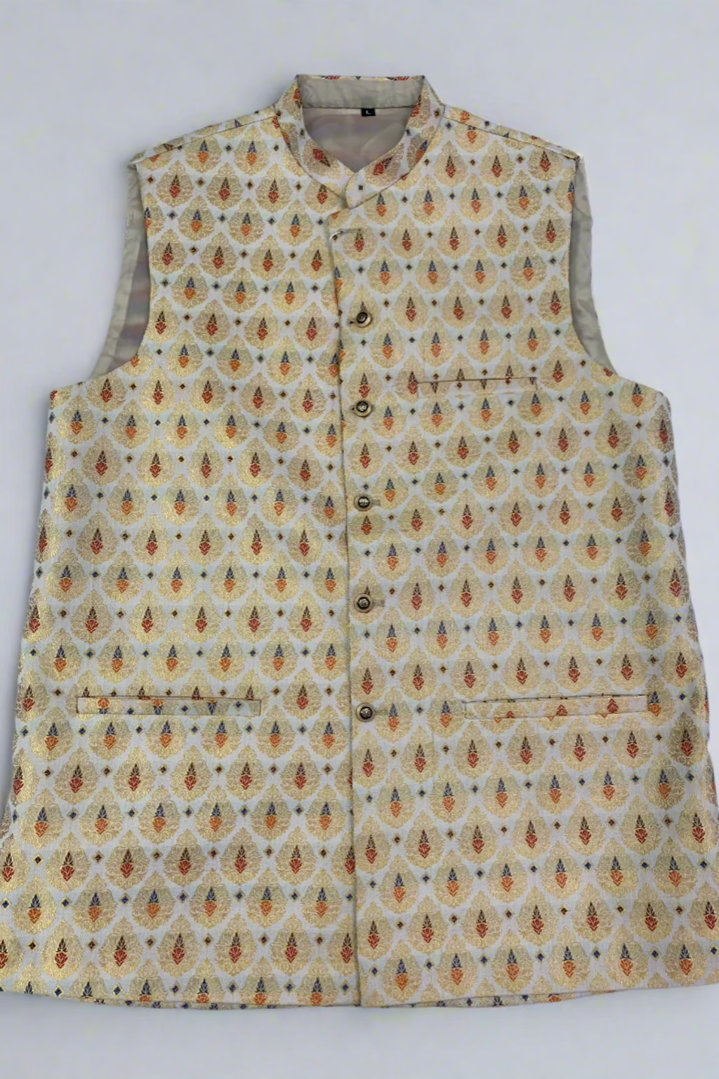 MW2 Multicolour Men's Fashion Banarsi Waistcoat