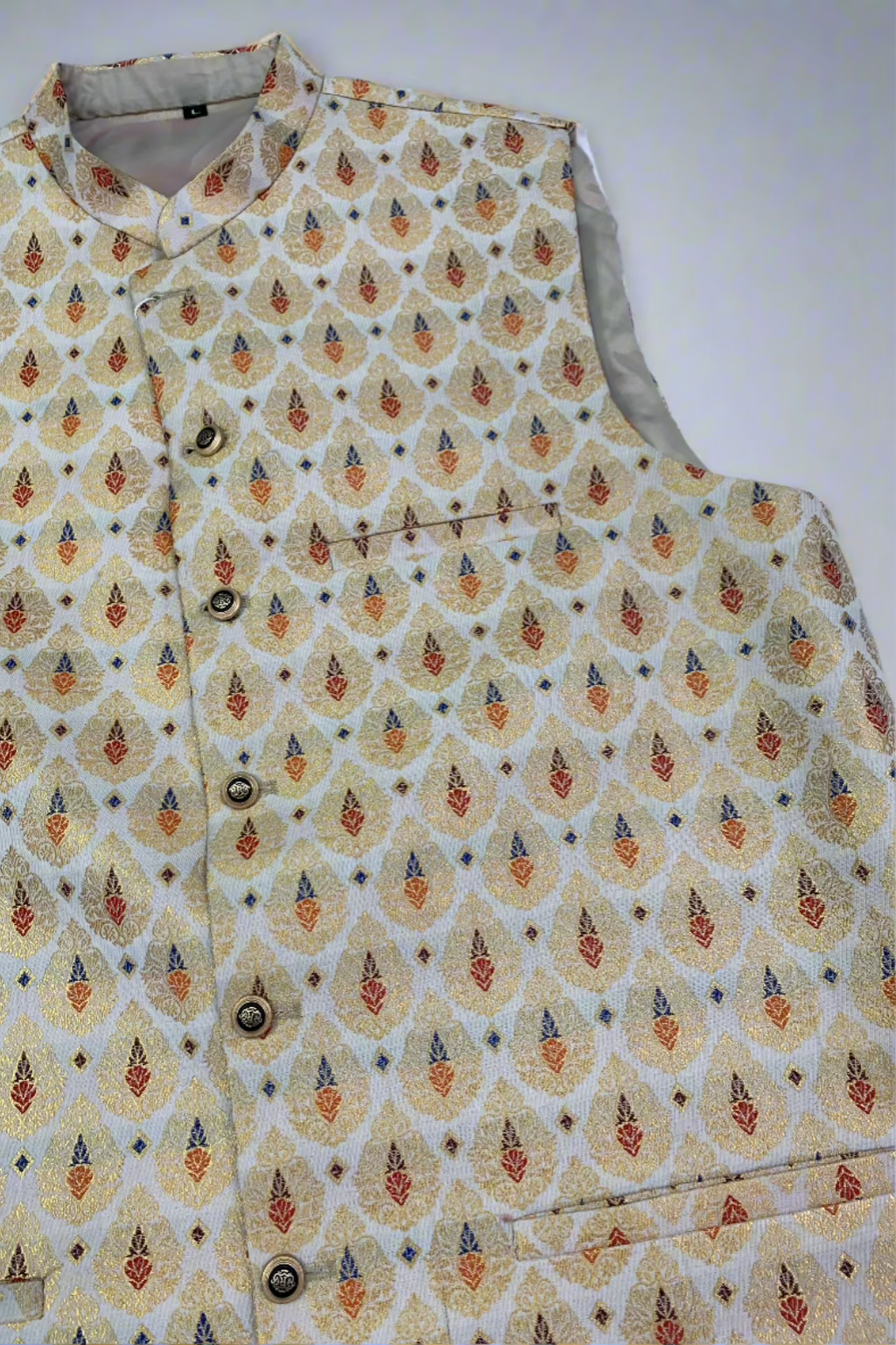 MW2 Multicolour Men's Fashion Banarsi Waistcoat