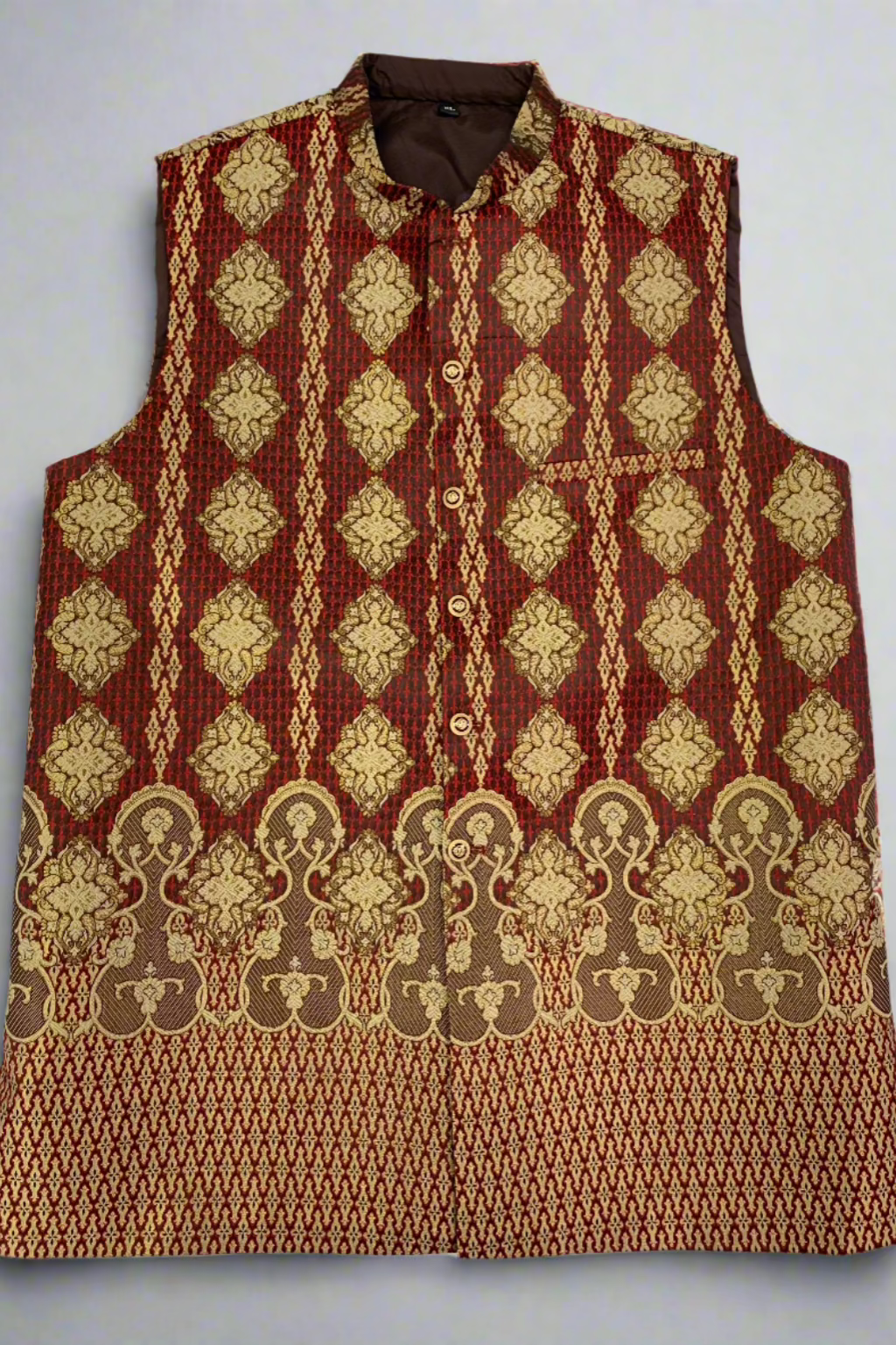 MW3 Men's Fashion Banarsi Waistcoat