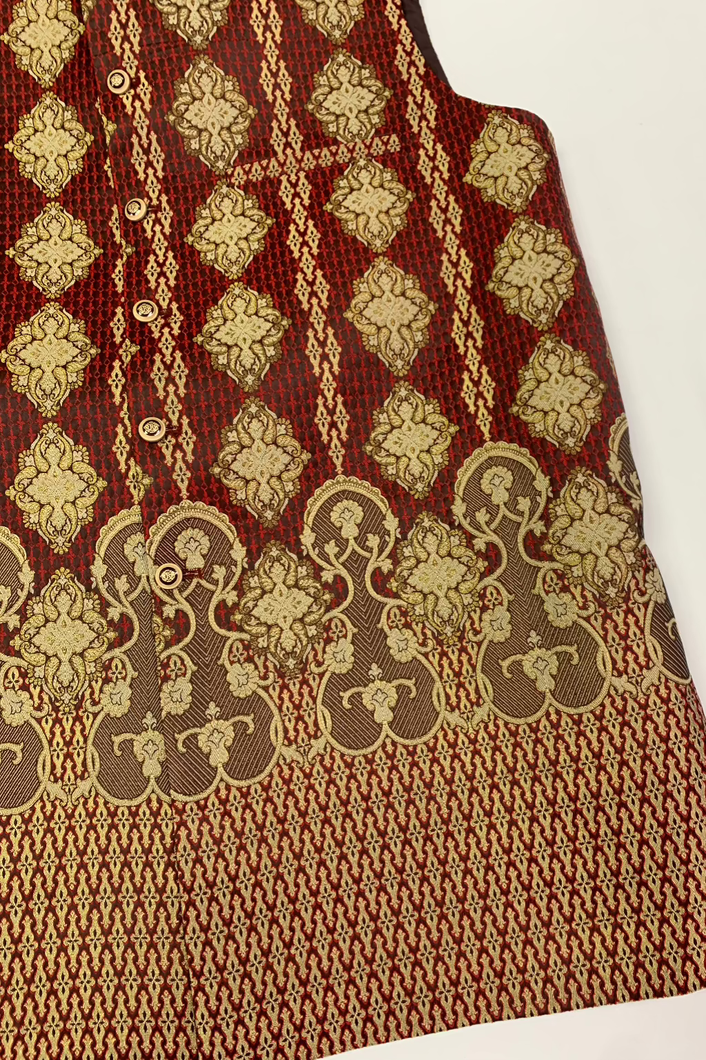 MW3 Men's Fashion Banarsi Waistcoat