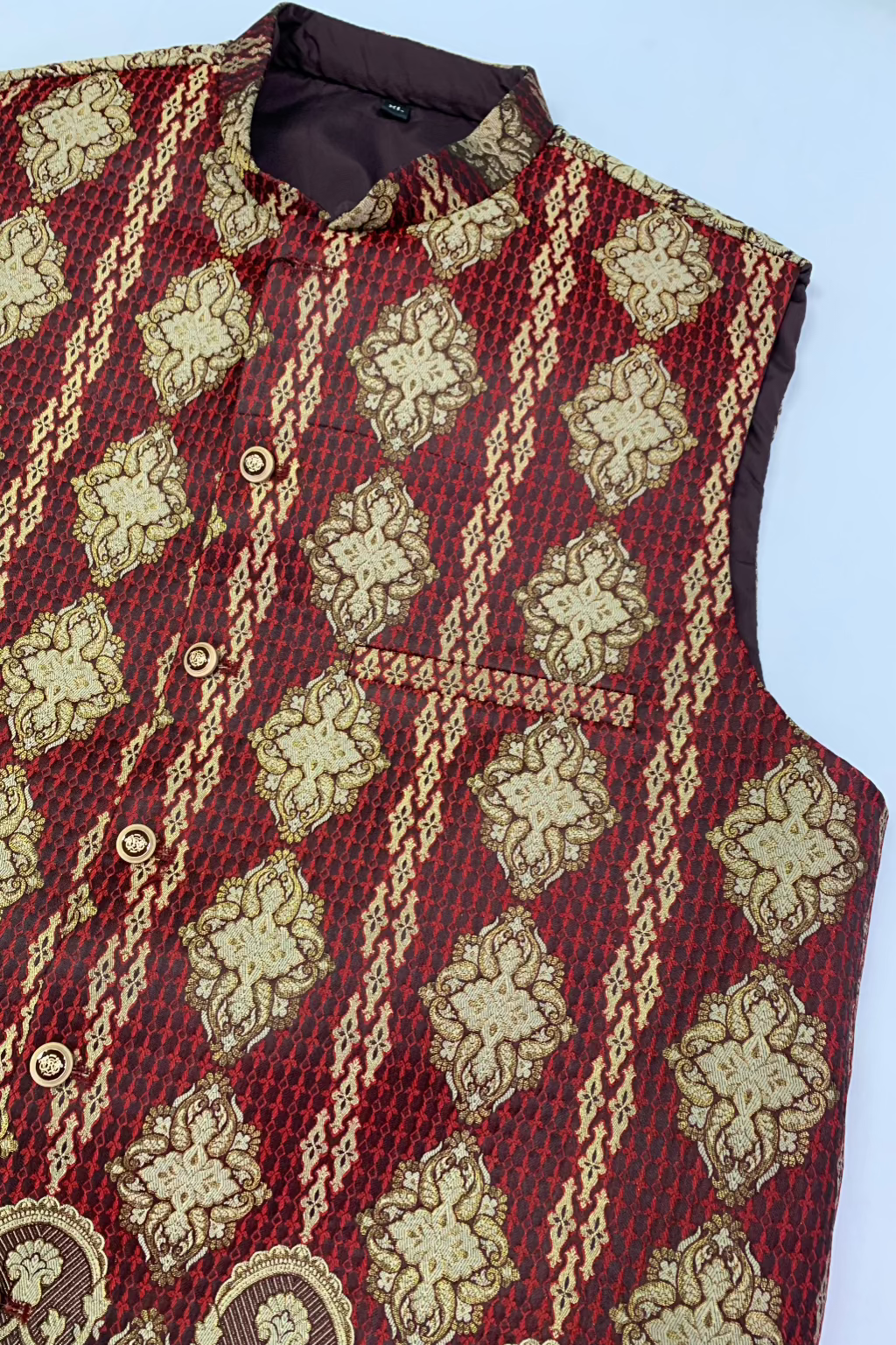 MW3 Men's Fashion Banarsi Waistcoat