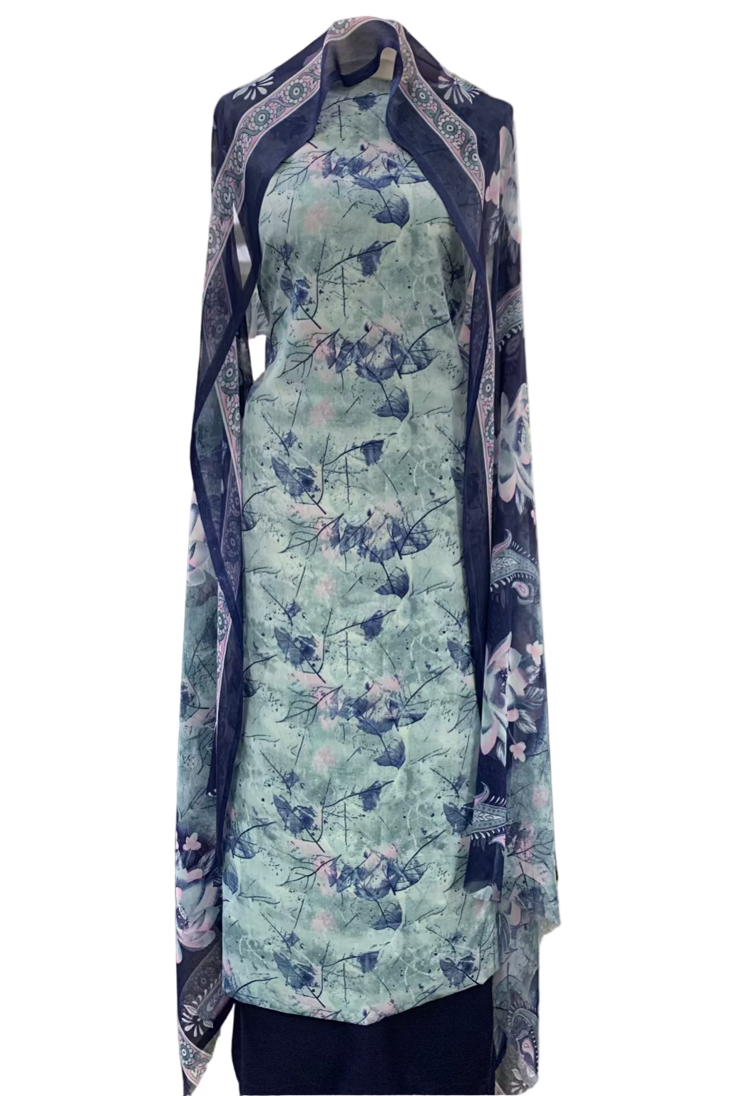 Floral dress on a mannequin in a store setting