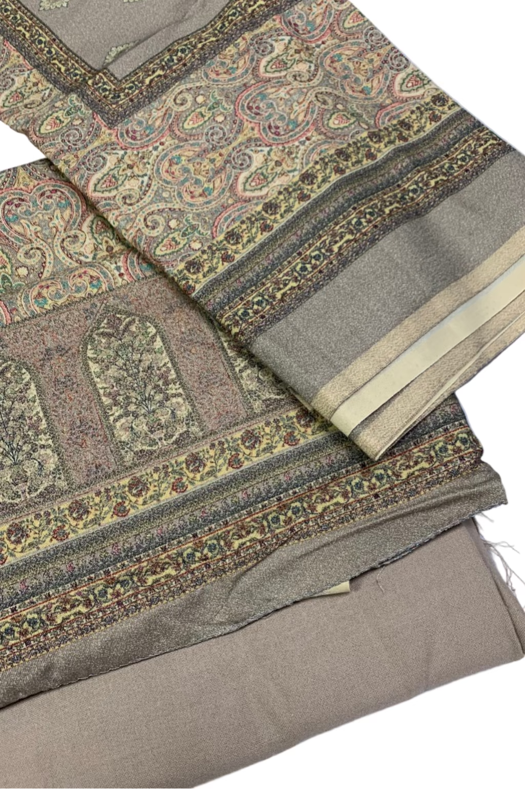 250 Paisley Floral Print 3pc Warm Alpine Unstitched Suit