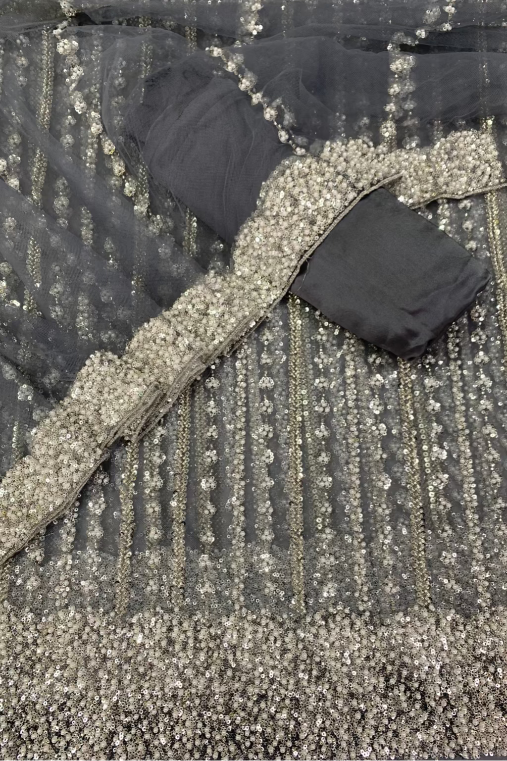 D3N Pearls & Sequin 4pc Net Heavy Party Suit