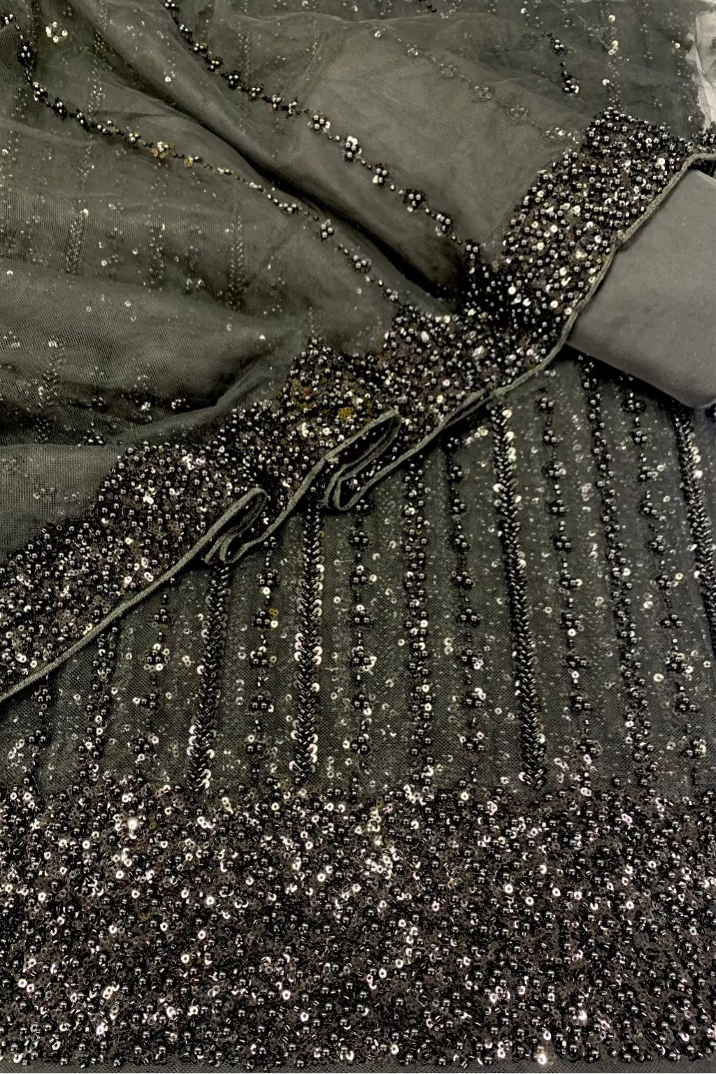 D3N Pearls & Sequin 4pc Net Heavy Party Suit