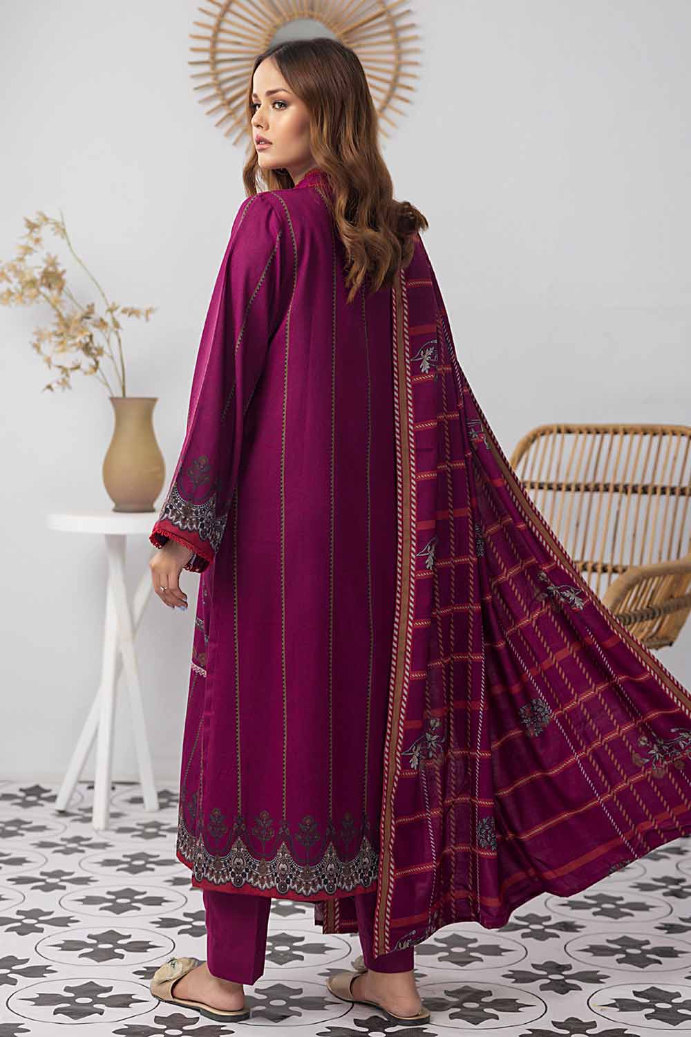 Printed Dhanak Salwar Kameez Suit Gul Ahmed WNS-32185 A