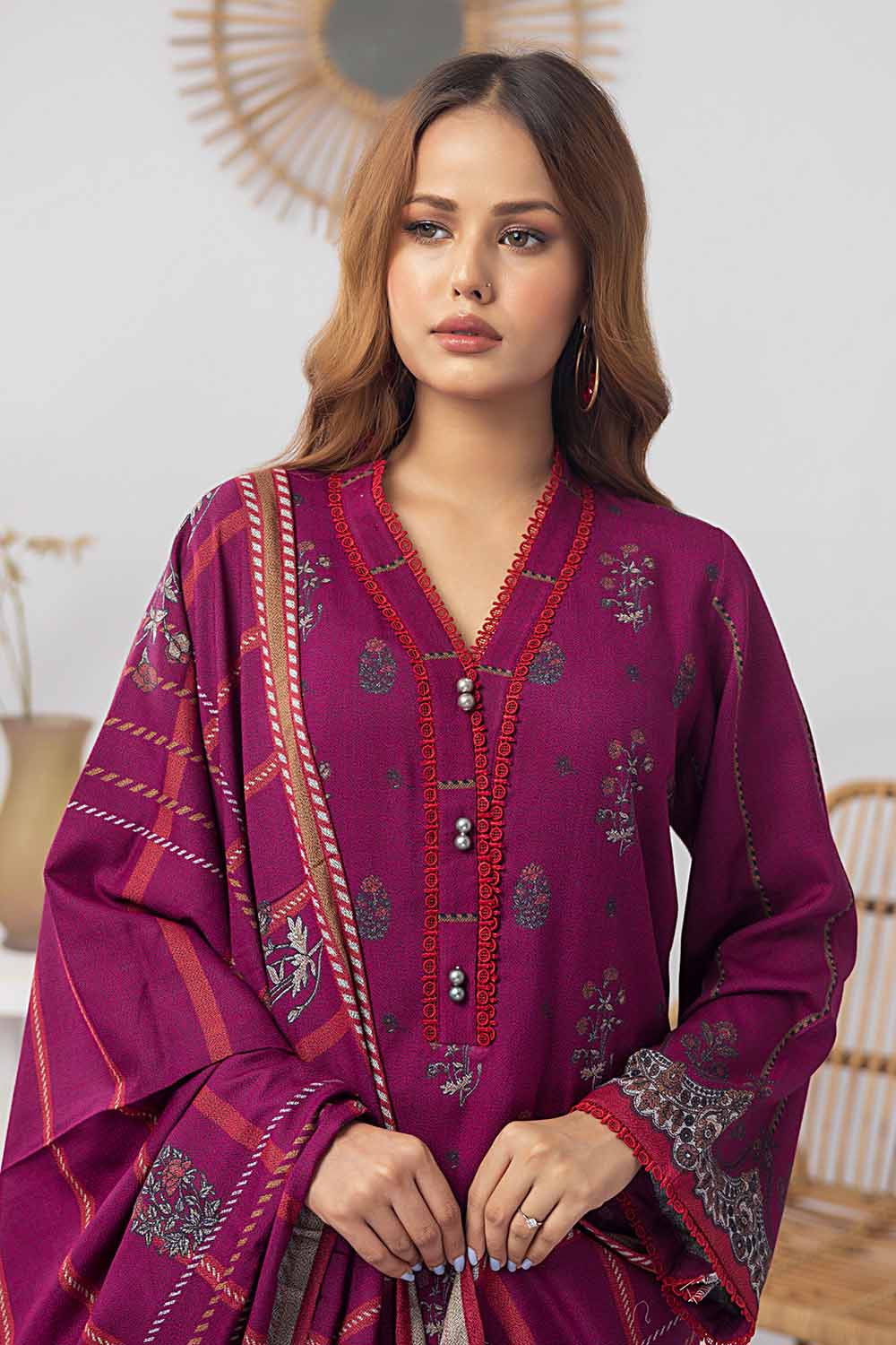 Printed Dhanak Salwar Kameez Suit Gul Ahmed WNS-32185 A