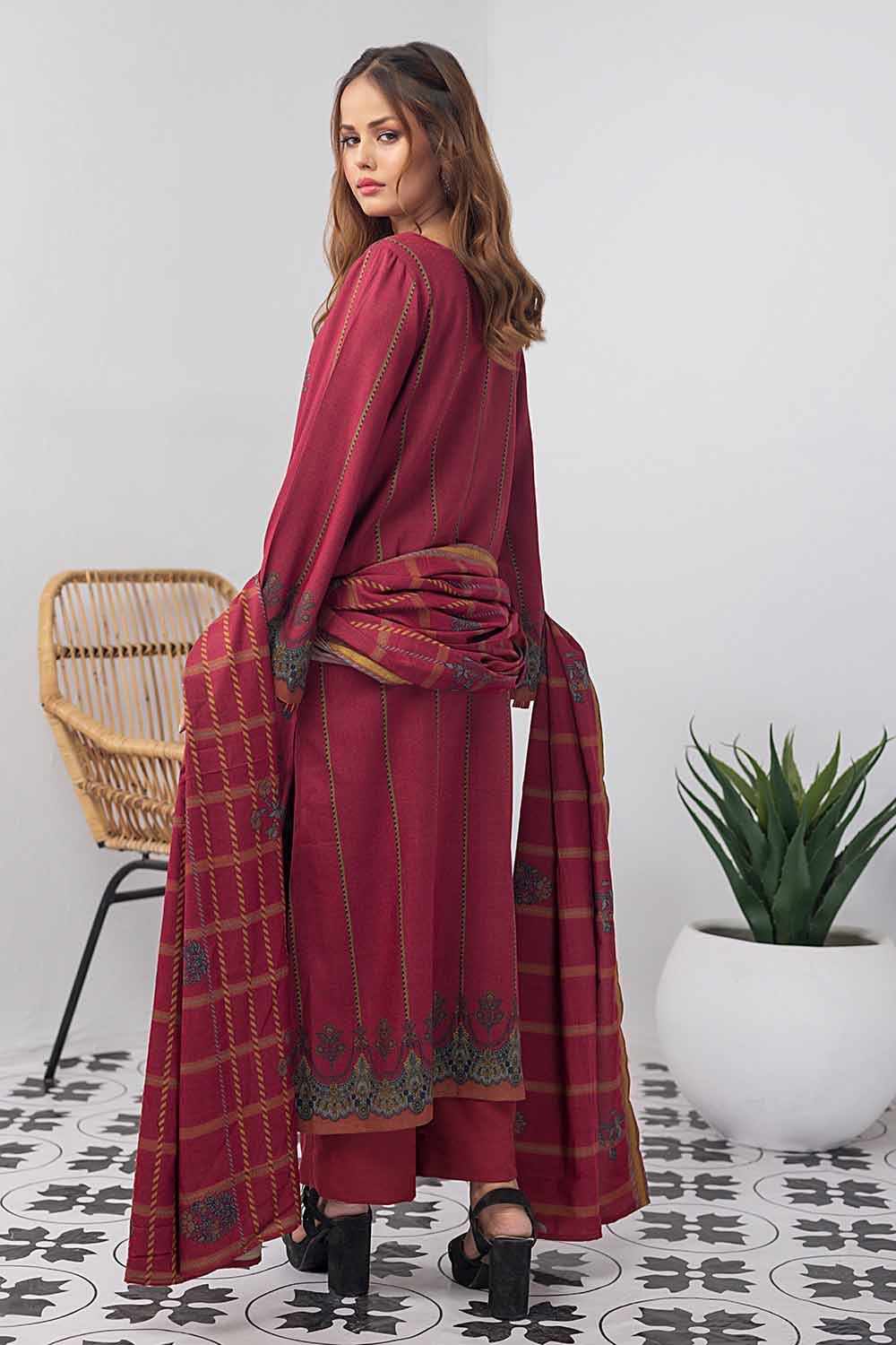Printed Dhanak Salwar Kameez Suit Gul Ahmed WNS-32185 B