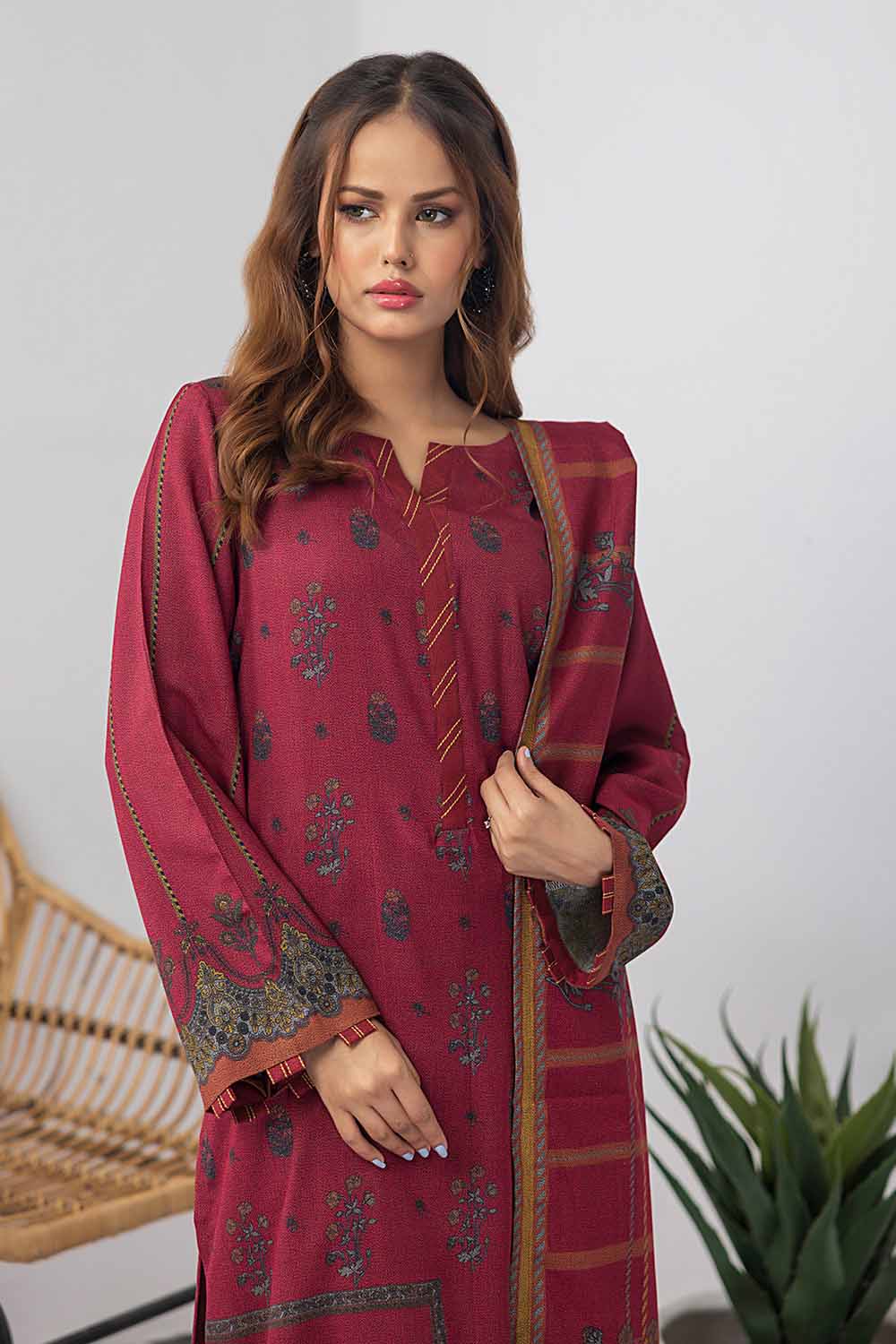 Printed Dhanak Salwar Kameez Suit Gul Ahmed WNS-32185 B