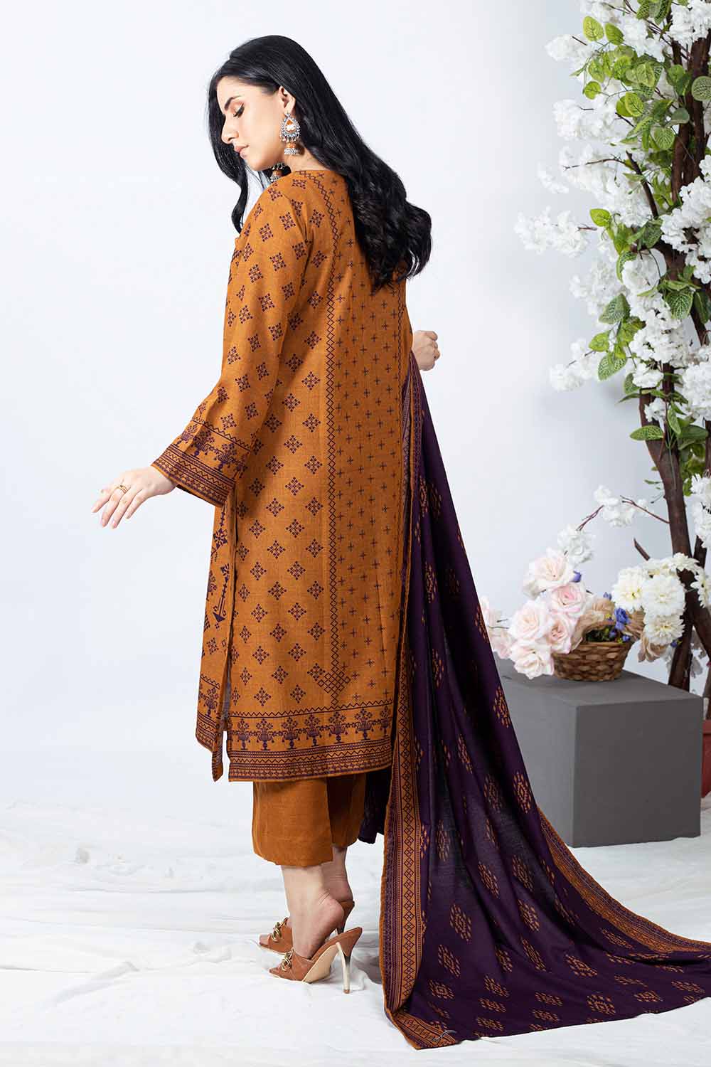 Printed Dhanak Salwar Kameez Suit Gul Ahmed WNS-32188 A