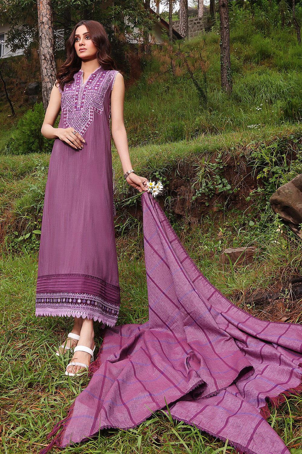 Unstitched Cotton Stripe Salwar Kameez Suit Gul Ahmed ST-32017