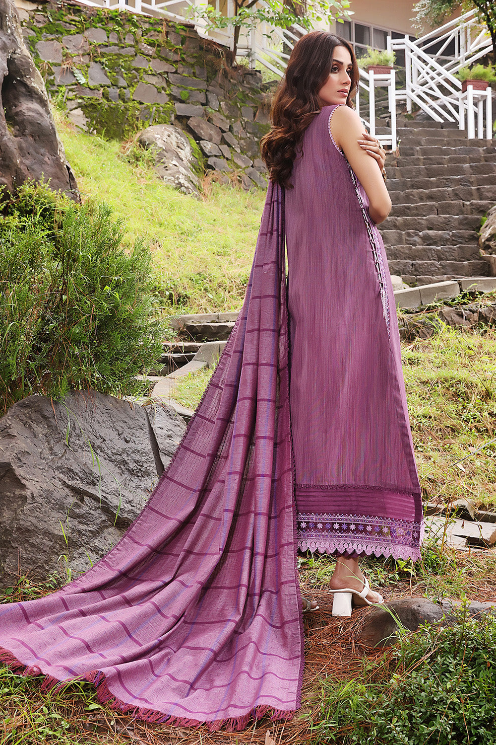 Unstitched Cotton Stripe Salwar Kameez Suit Gul Ahmed ST-32017