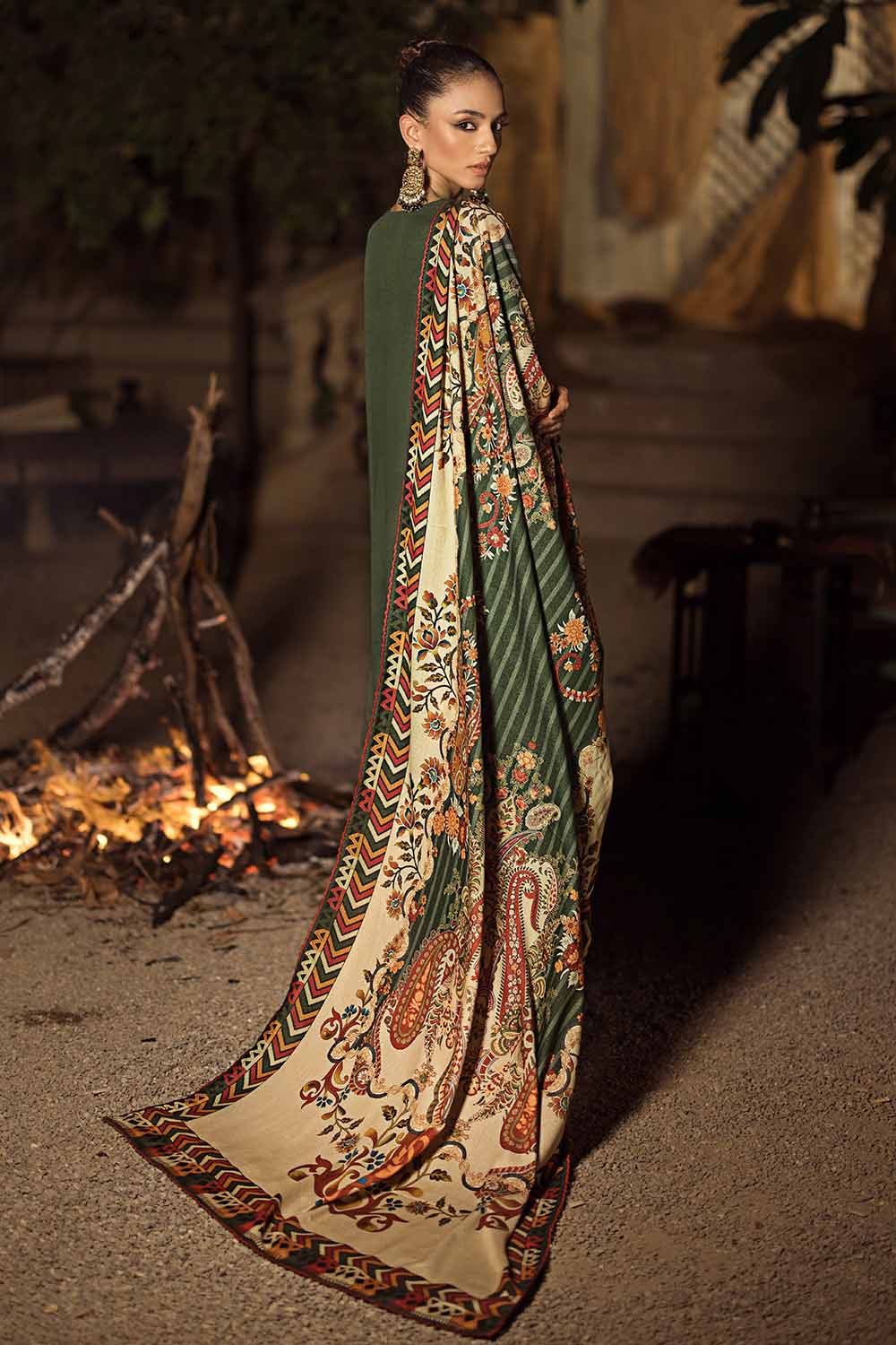 Unstitched Digital Printed Karandi Salwar Kameez Suit Gul Ahmed AY-32018