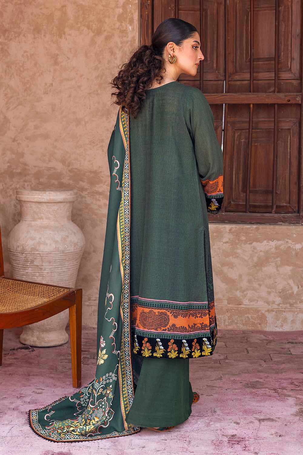 Unstitched Digital Printed Pashmina Salwar Kameez Suit Gul Ahmed AP-32027