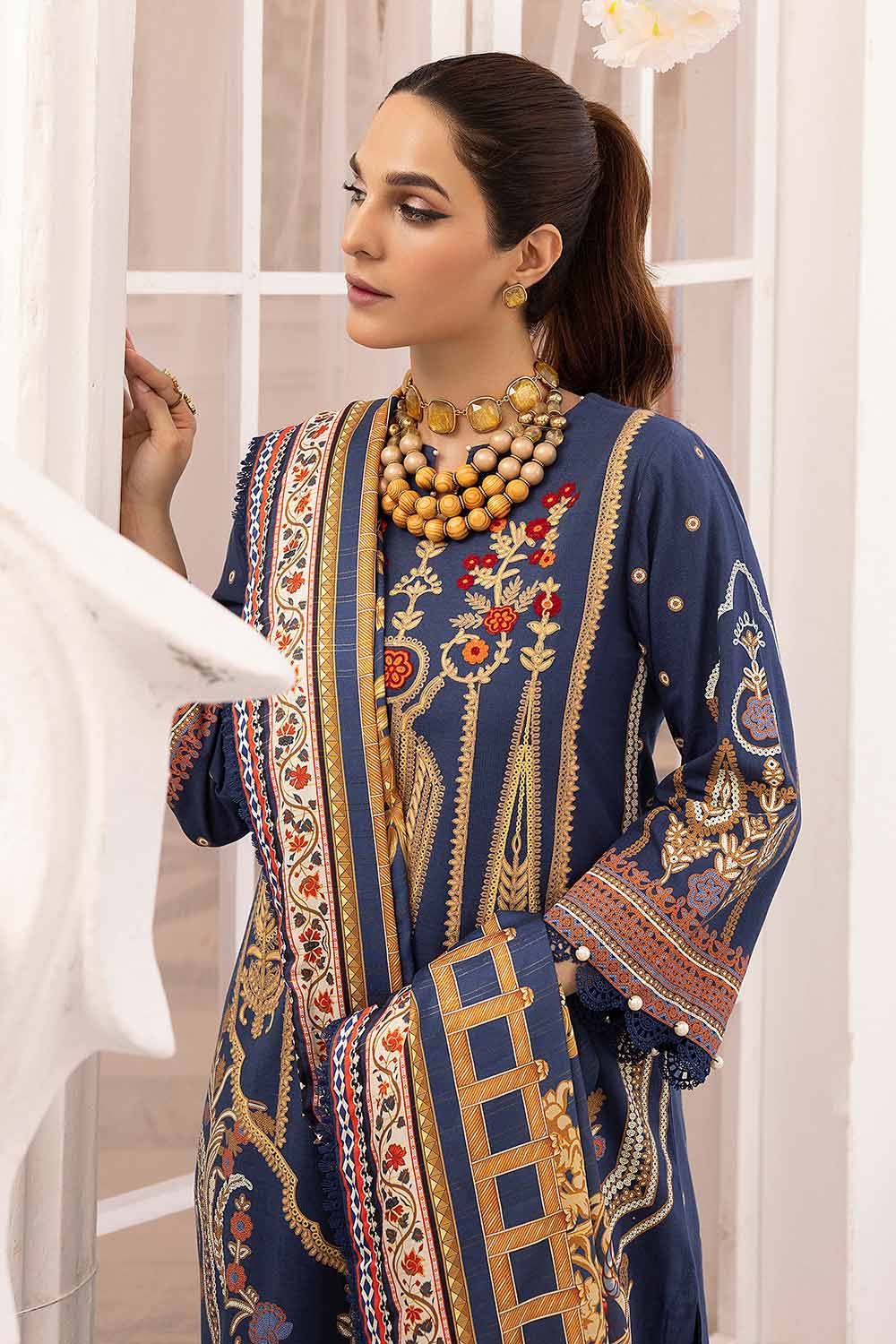 Unstitched Digital Printed Salwar Kameez Suit Gul Ahmed AP-32033