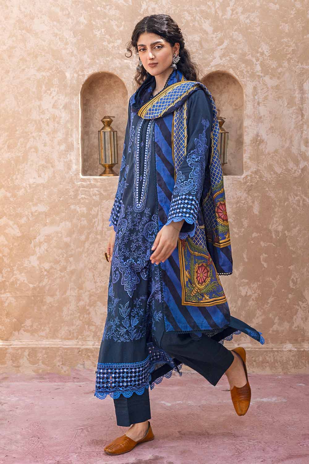 Unstitched Digital Printed Salwar Kameez Suit Gul Ahmed CN-32040