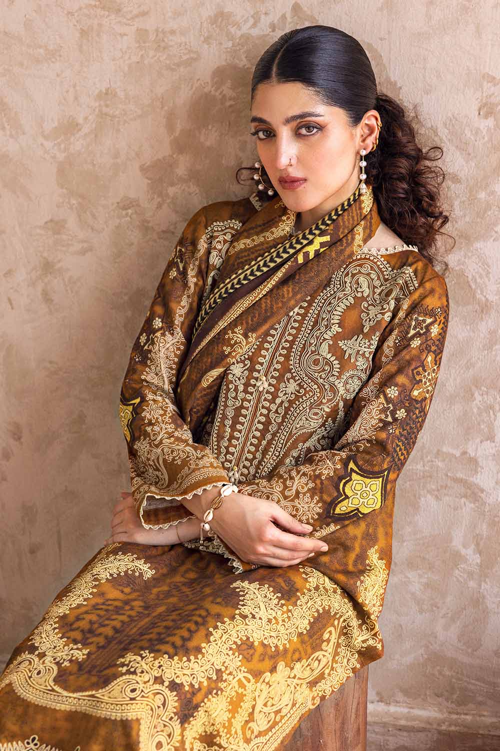 Unstitched Digital Printed Salwar Kameez Suit Gul Ahmed K-32016