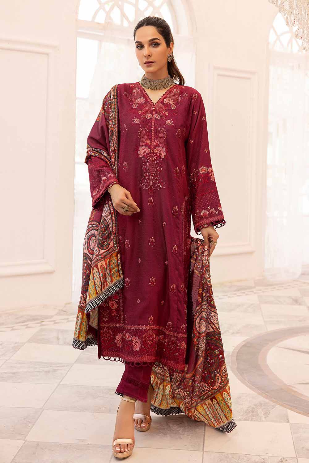 Unstitched Digital Printed Twill Salwar Kameez Suit Gul Ahmed AP-32014