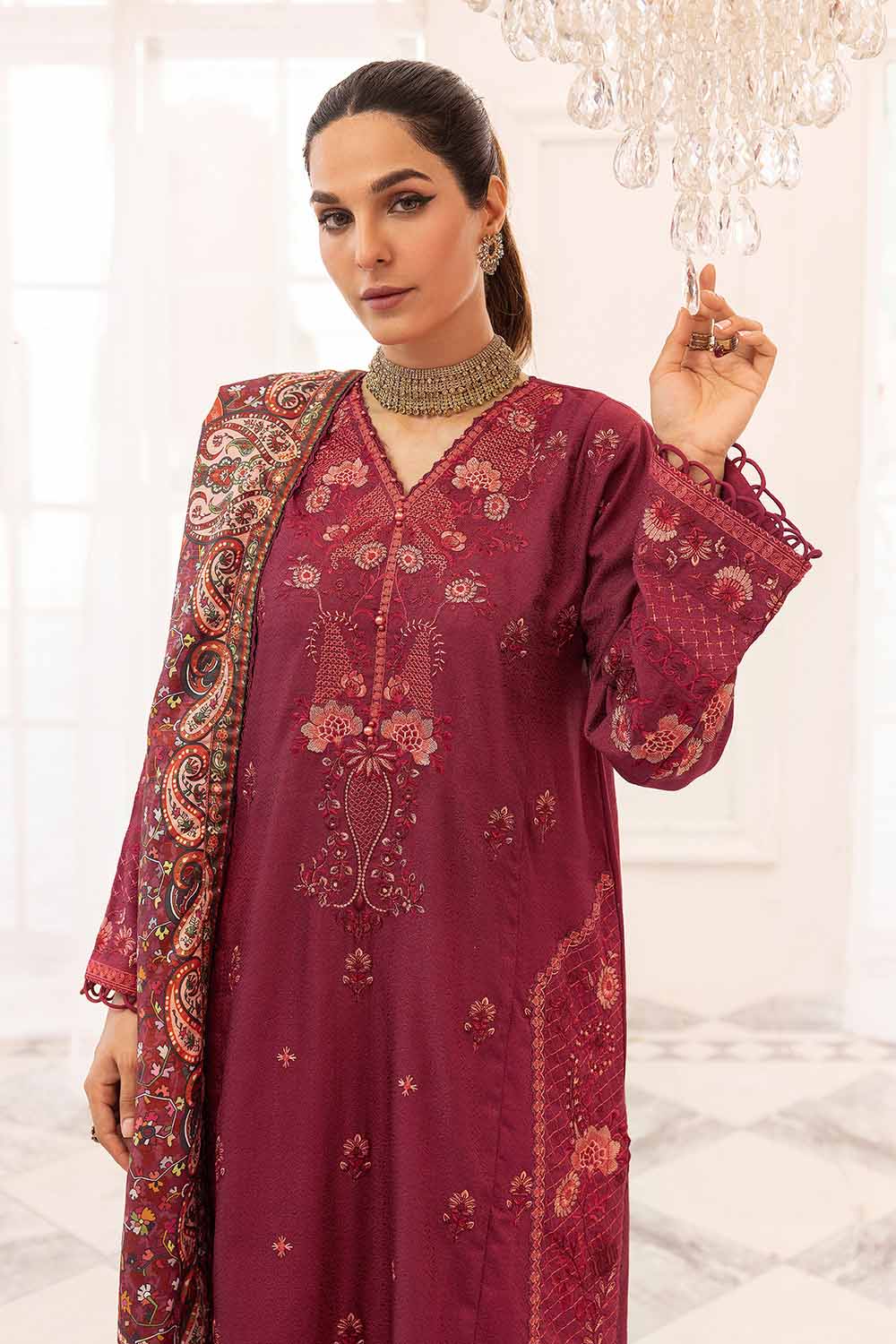 Unstitched Digital Printed Twill Salwar Kameez Suit Gul Ahmed AP-32014