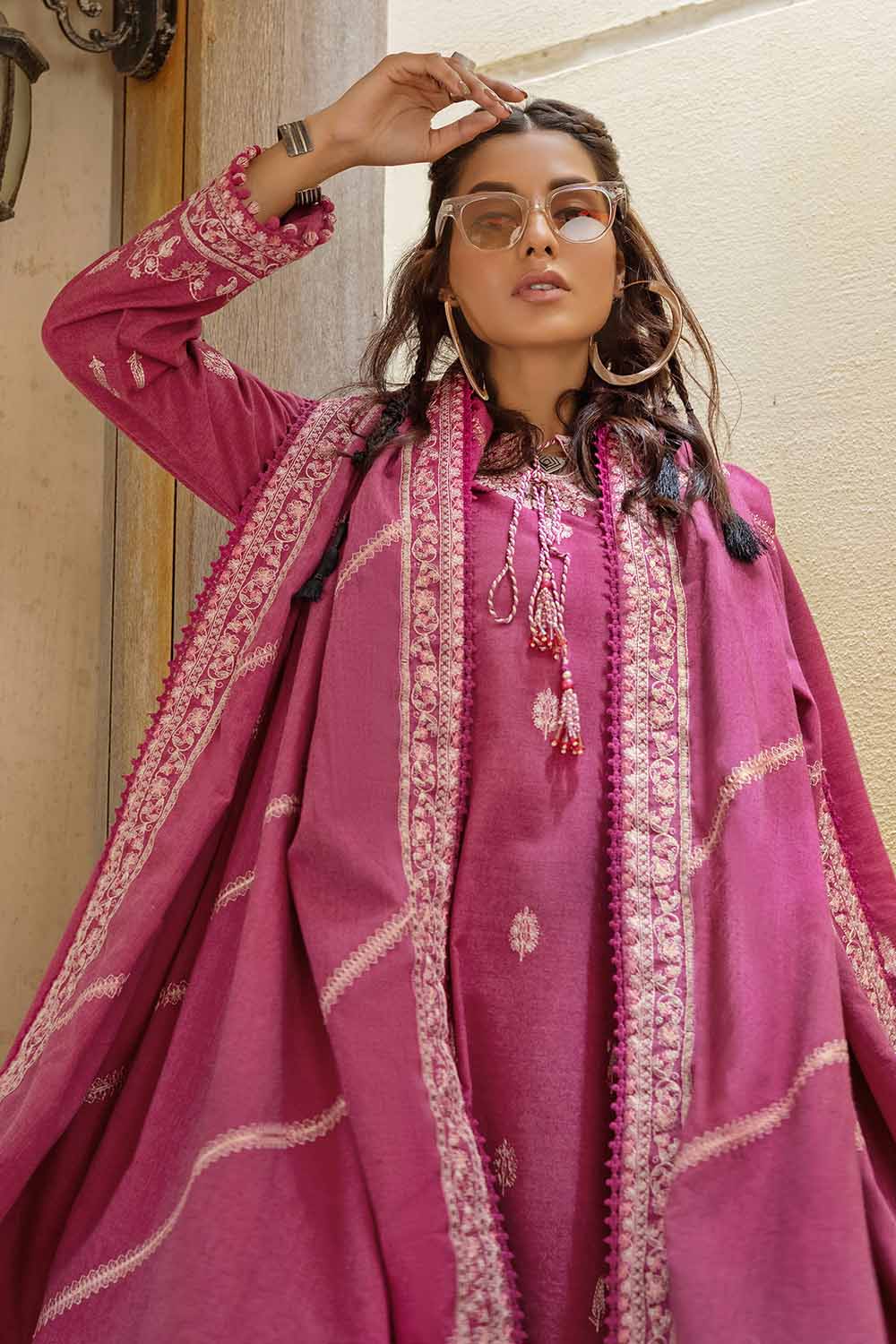 Unstitched Embroidered Linen Salwar Kameez Suit Gul Ahmed RC-32003