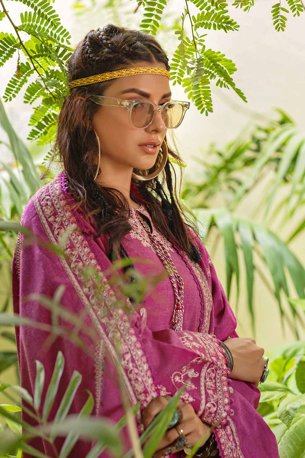 Unstitched Embroidered Linen Salwar Kameez Suit Gul Ahmed RC-32003