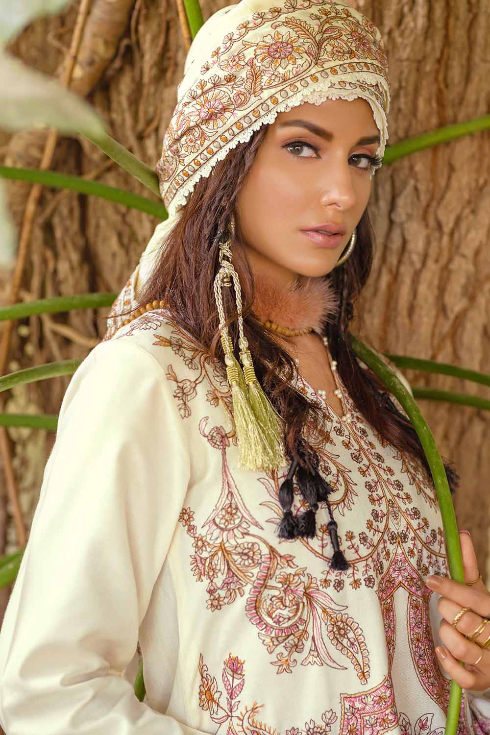 Unstitched Embroidered Pashmina Salwar Kameez Suit Gul Ahmed RC-32009