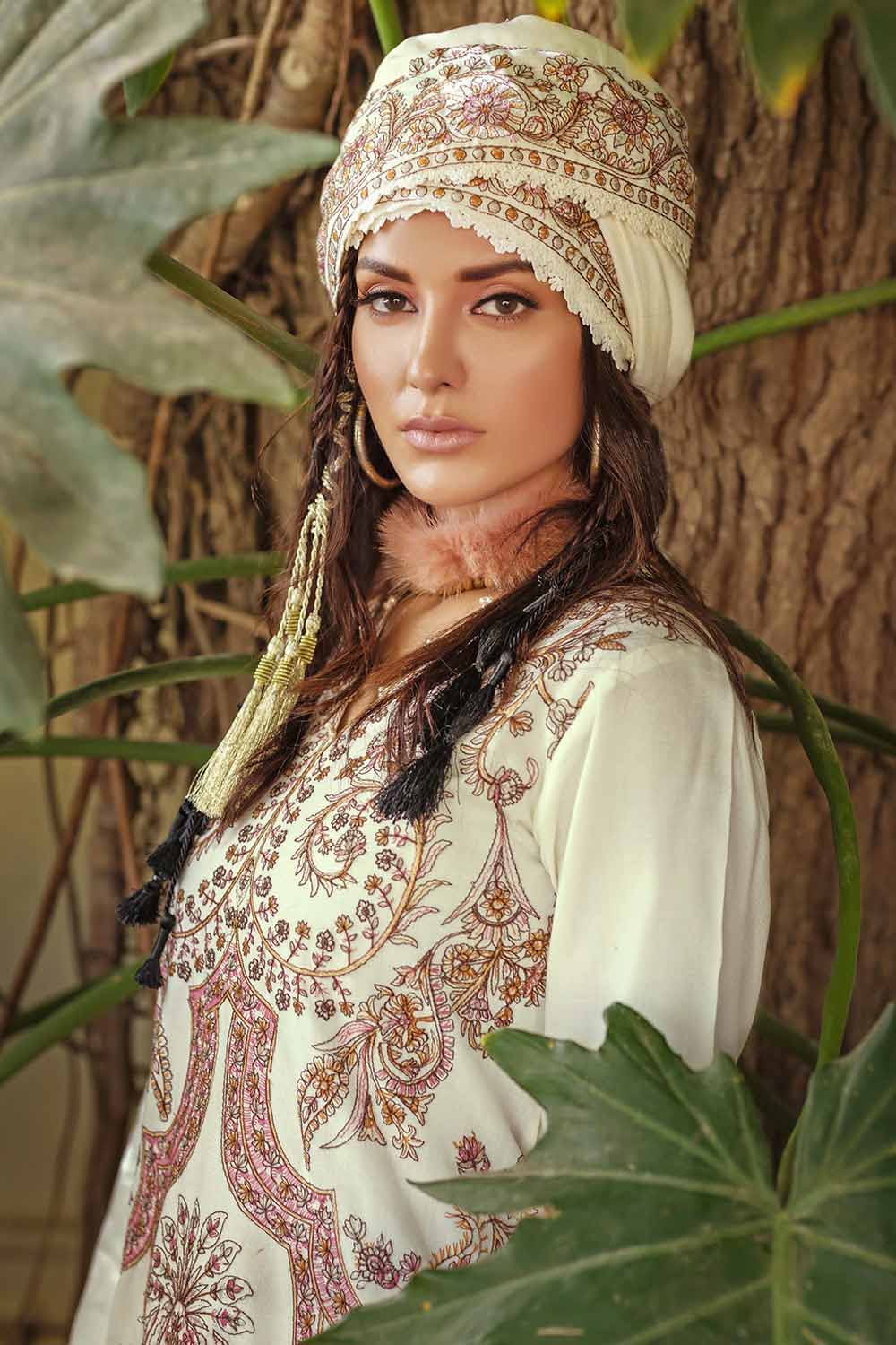 Unstitched Embroidered Pashmina Salwar Kameez Suit Gul Ahmed RC-32009
