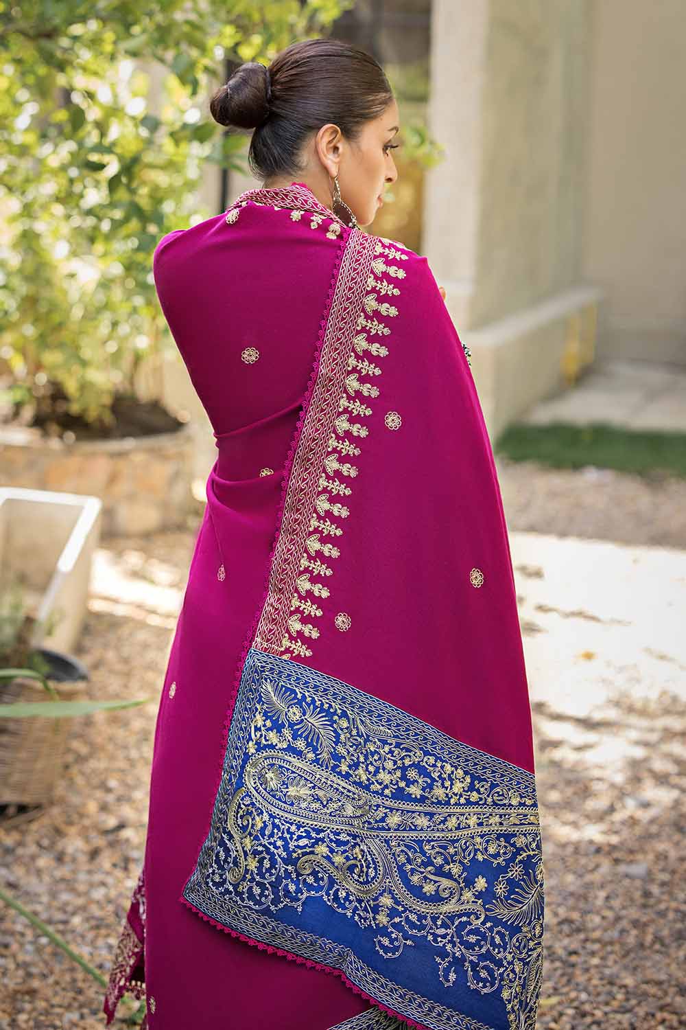 Unstitched Embroidered Pashmina Shawl Salwar Kameez Suit Gul Ahmed AP-32059