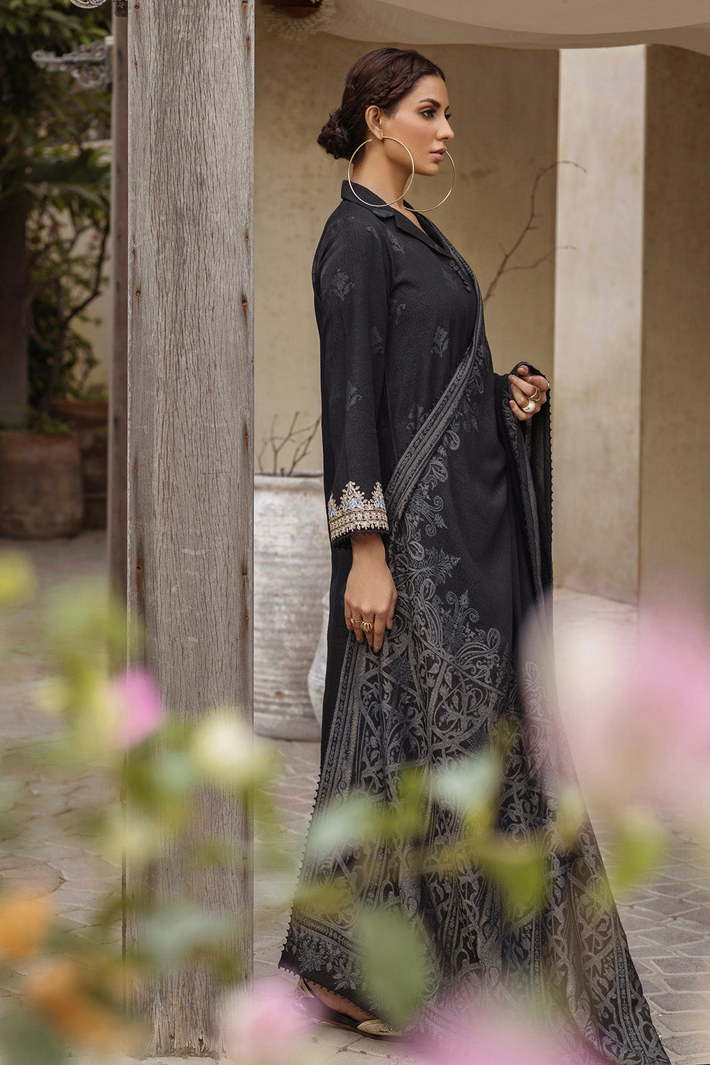 Unstitched Karandi Jacquard Salwar Kameez Suit Gul Ahmed MJ-32069