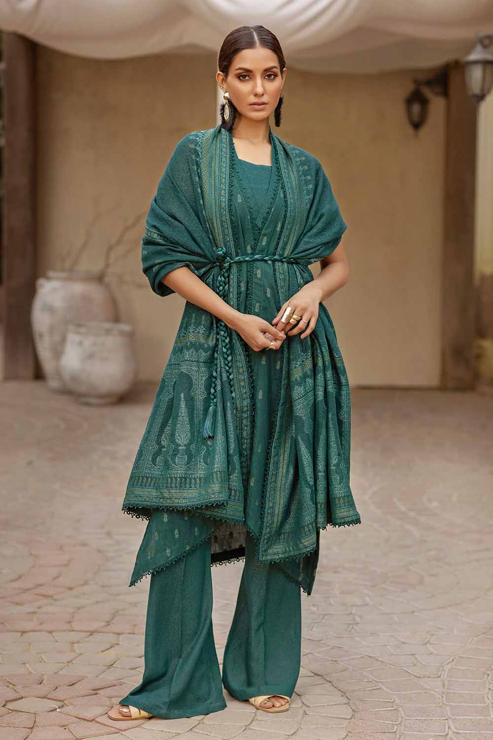 Unstitched Karandi Salwar Kameez Suit Gul Ahmed MJ-32068