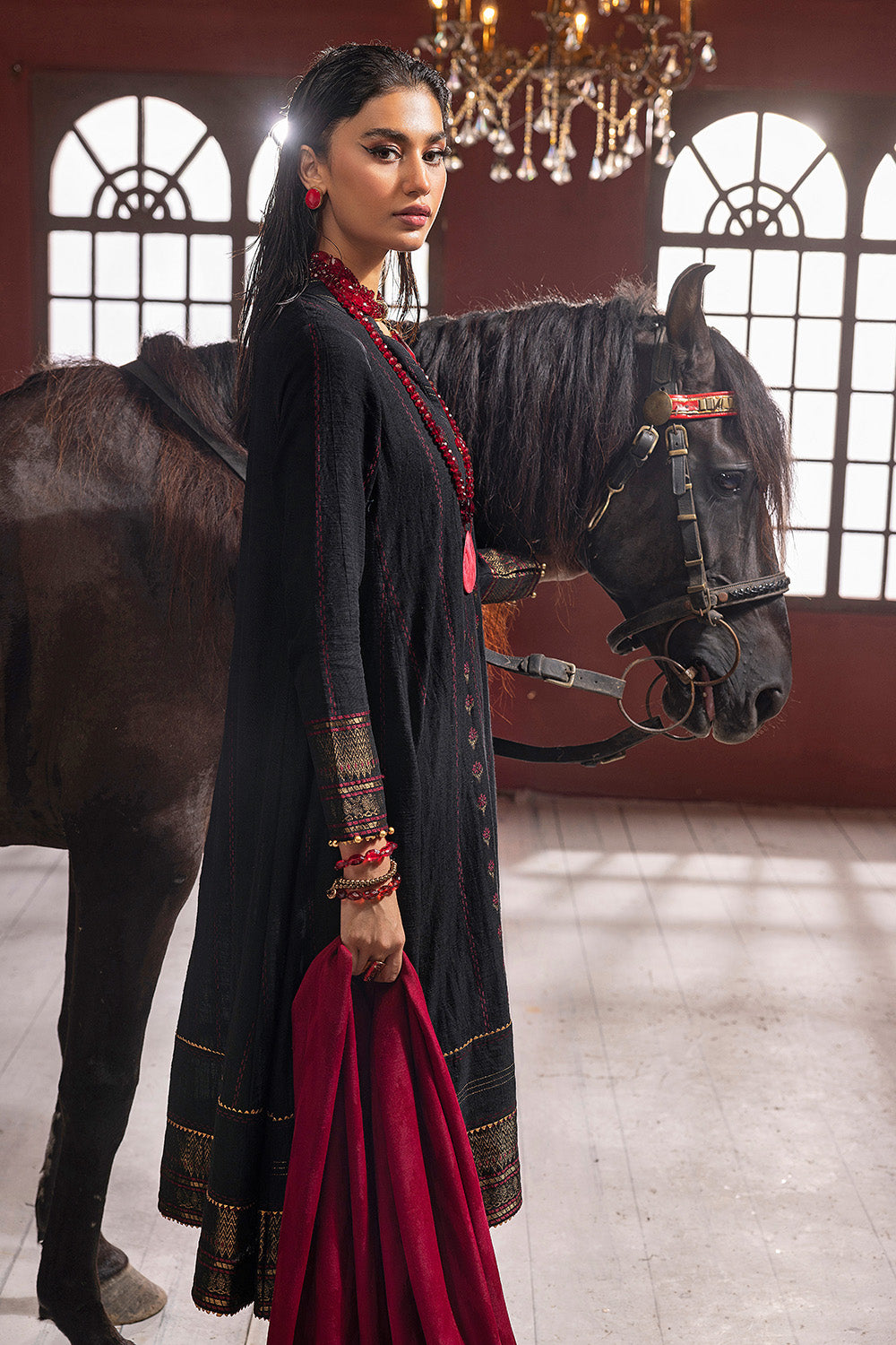 Unstitched Pashmina Salwar Kameez Suit Gul Ahmed AP-32084