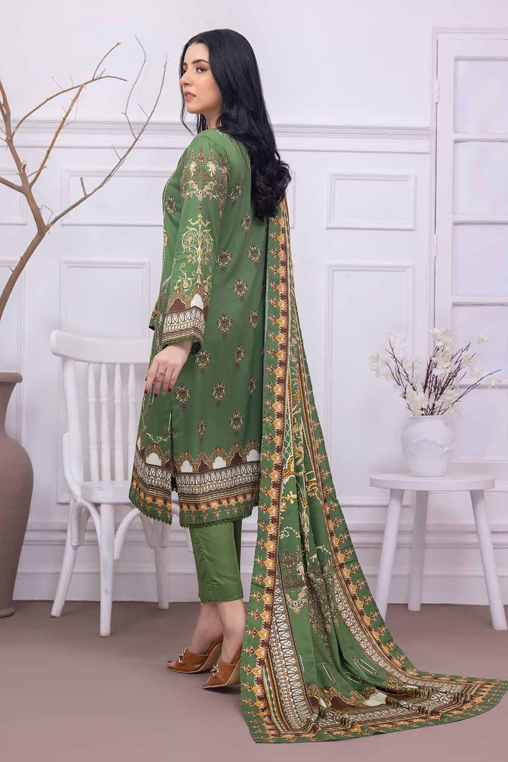 Unstitched Printed Cotail Salwar Kameez Suit Gul Ahmed WNS-32252 A