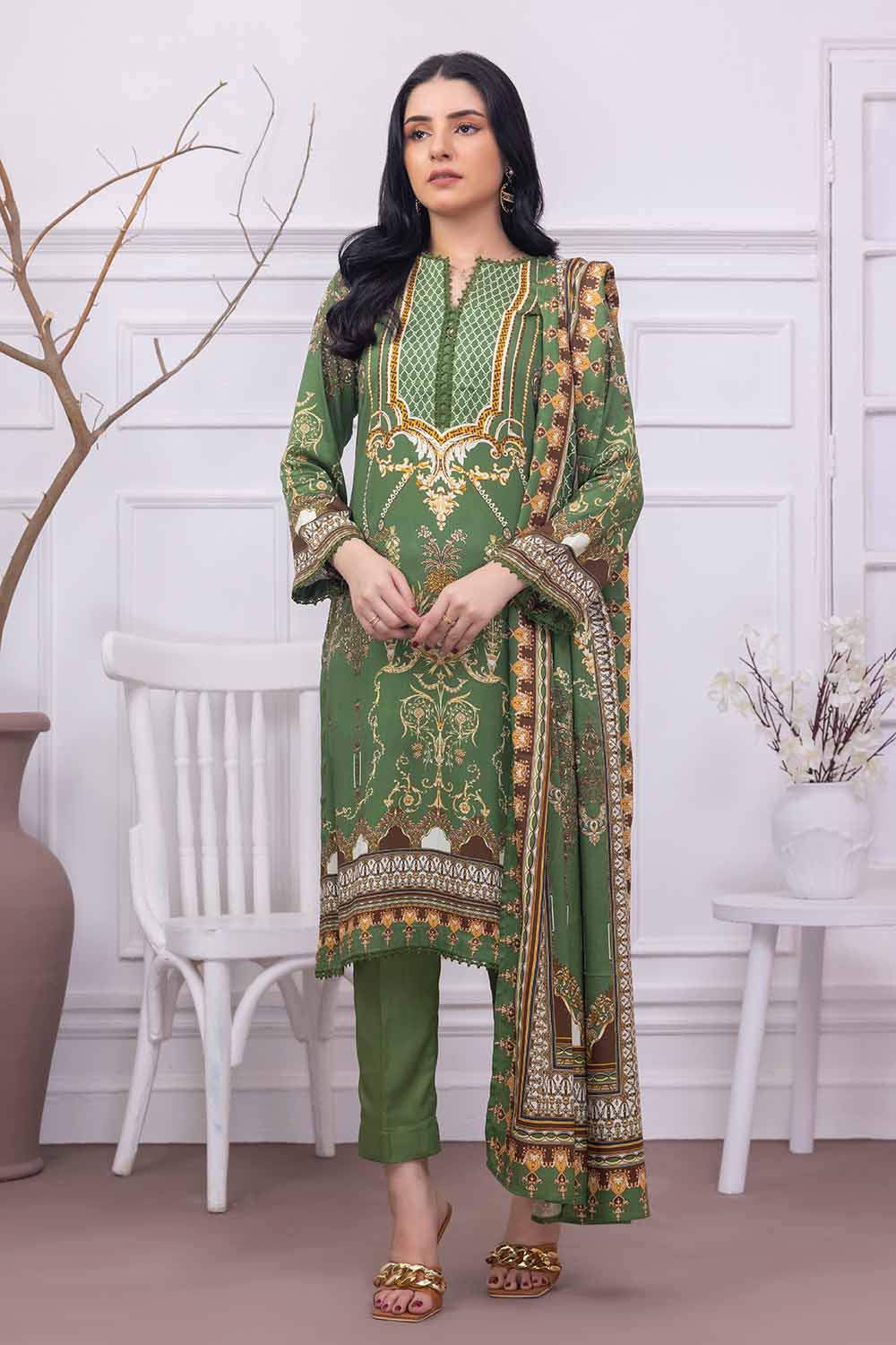 Unstitched Printed Cotail Salwar Kameez Suit Gul Ahmed WNS-32252 A