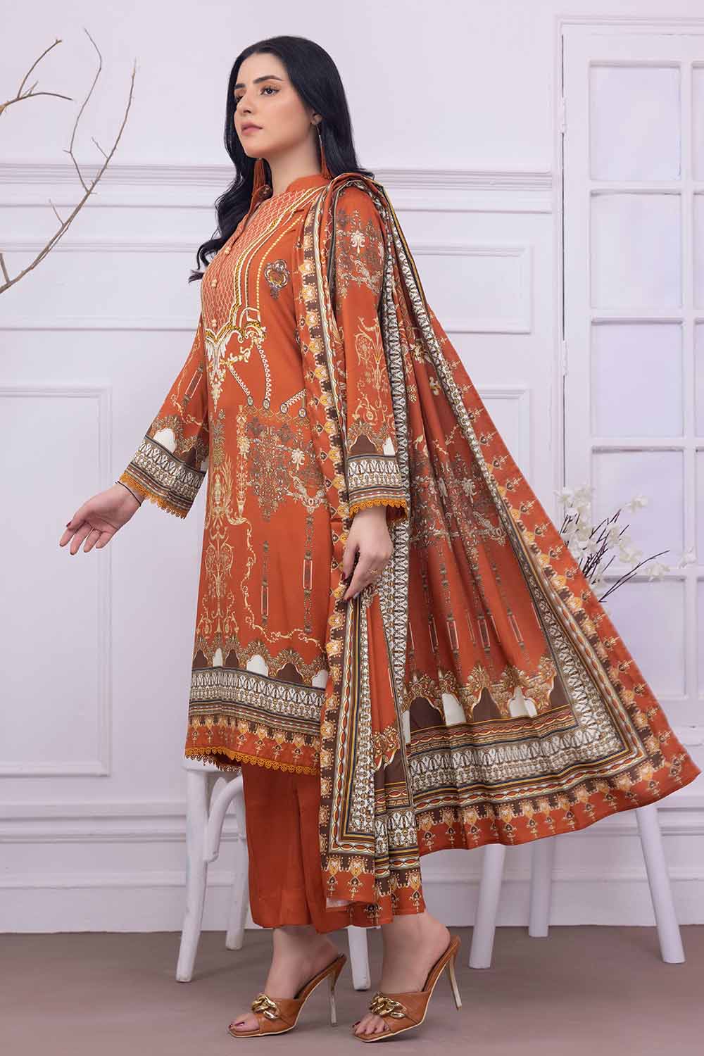Unstitched Printed Cotail Salwar Kameez Suit Gul Ahmed WNS-32252 B
