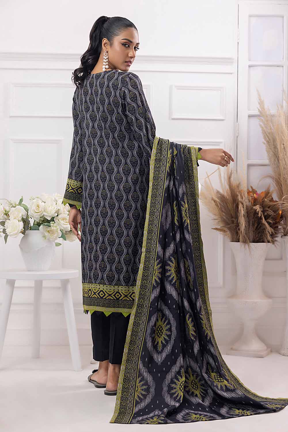 Unstitched Printed Dhanak Salwar Kameez Suit Gul Ahmed WNS-32205 B