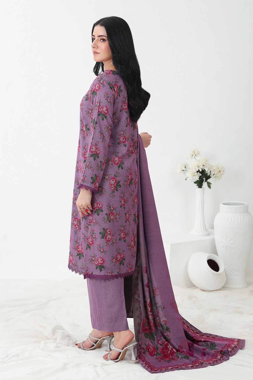 Unstitched Printed Dhanak Salwar Kameez Suit Gul Ahmed WNS-32206 A