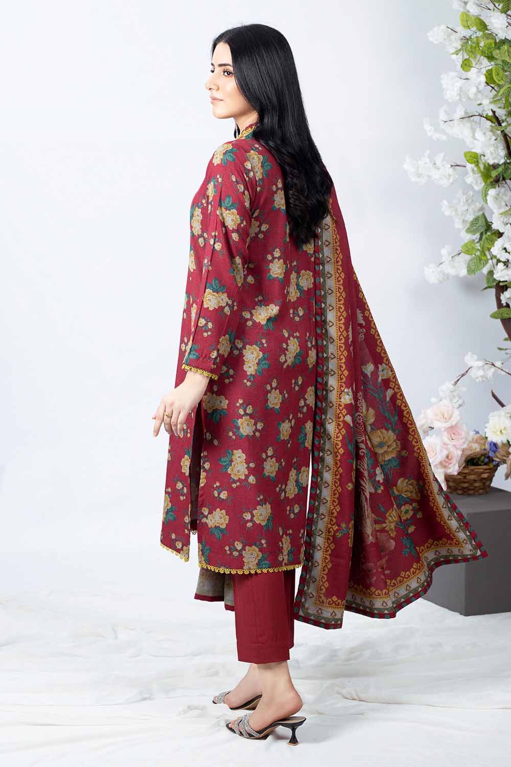 Unstitched Printed Dhanak Salwar Kameez Suit Gul Ahmed WNS-32206 B